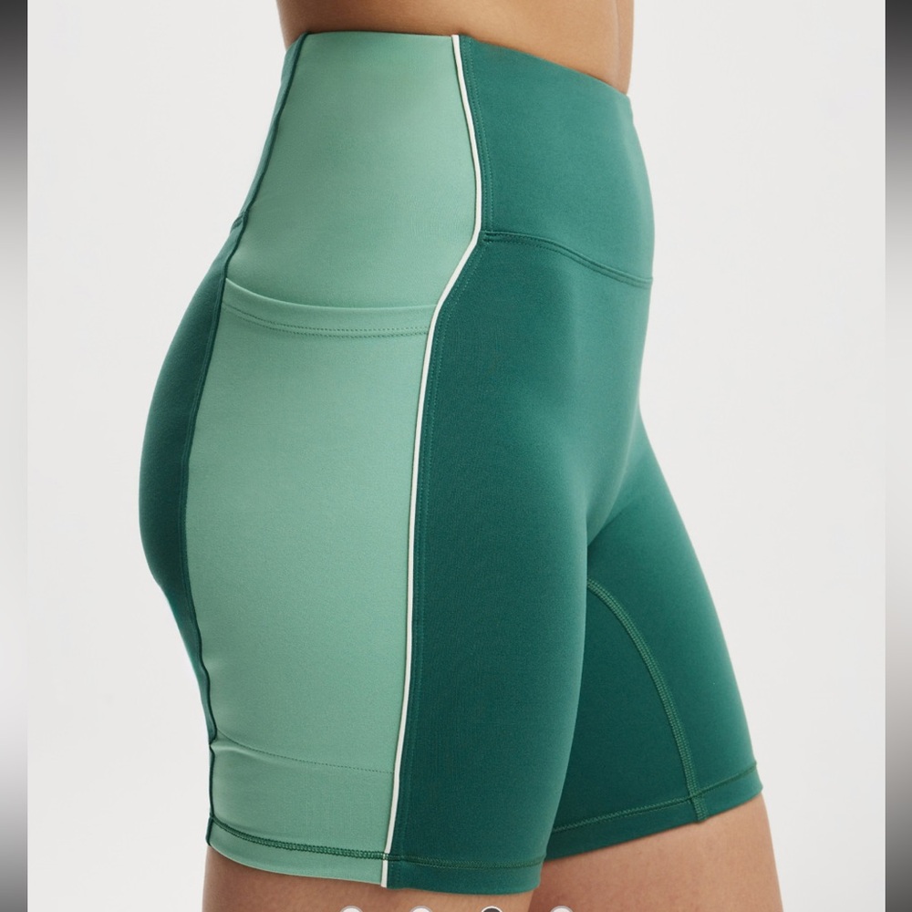 ASOS Malachite Green Contrast Panel Bike Shorts
